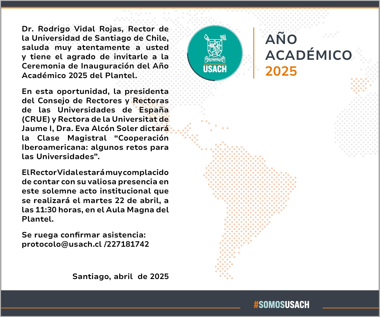 Afiche con los detalles de la actividad