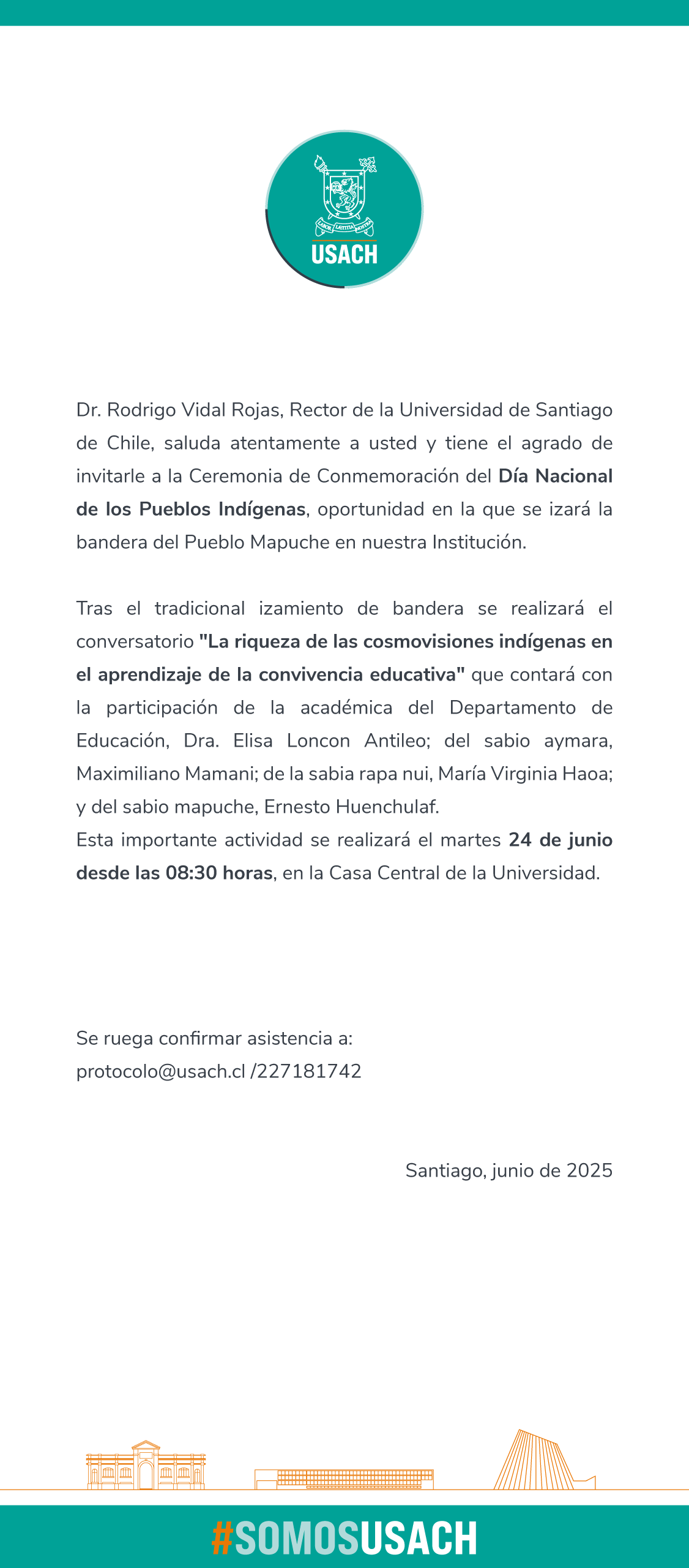 Invitación a la actividad.