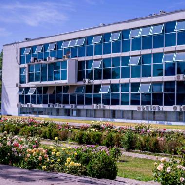 Patio de las Rosas ubicado en la parte posterior de la Casa Central de la universidad. 