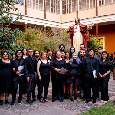 Parte de quienes participaron en el concierto
