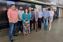  Participants pose for the camera inside the VIME building.