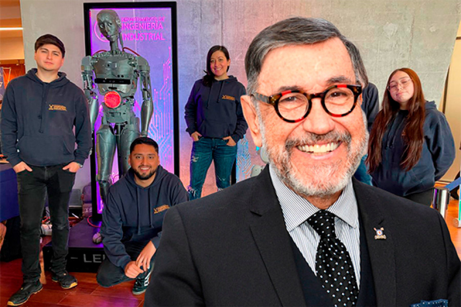 Photo montage with representatives of the USACH at the Future Congress