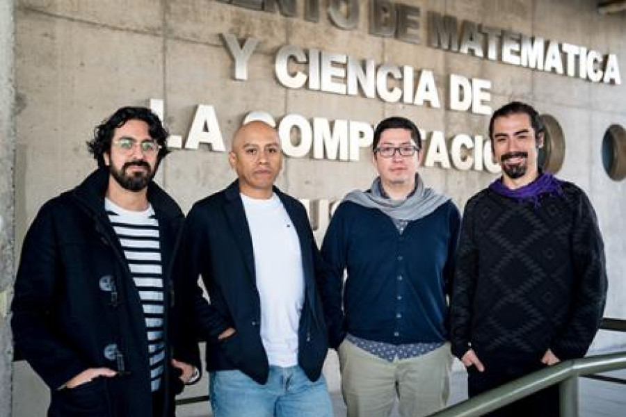 En esta foto podemos ver a Felipe Elorrieta López, Francisco Plaza-Vega, Andrés Iturriaga Jofré y Omar Chocotea Poca