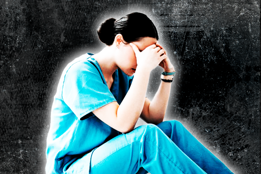 Enfermera aproblemada